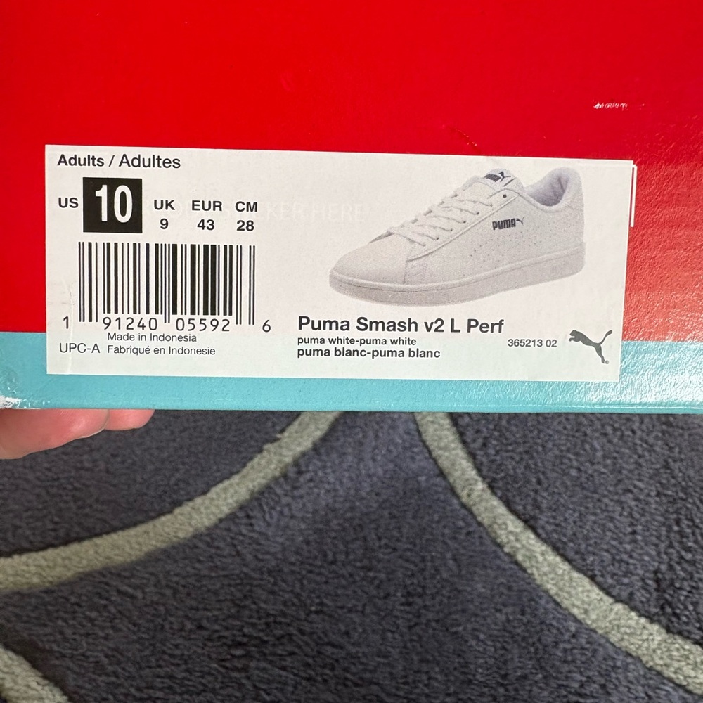 Puma White Low-Top Sneakers with Navy Accents - Picture 2 of 4